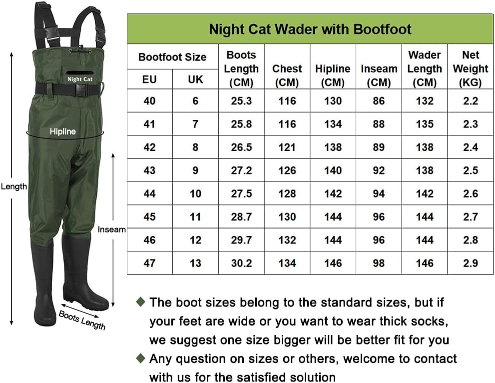 Detalle de Night Cat Wathose Waders mit Stiefeln – wasserdicht, atmungsaktiv, Crosswater