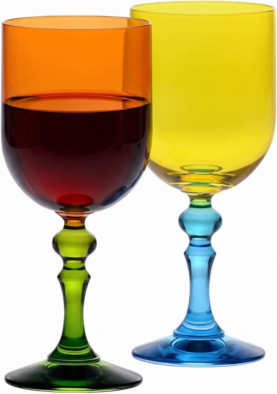 Detalle de KROSNO FKP1711000001010 Bubble – kieliszki 2 × 300 ml, pomarańczowo-żółte