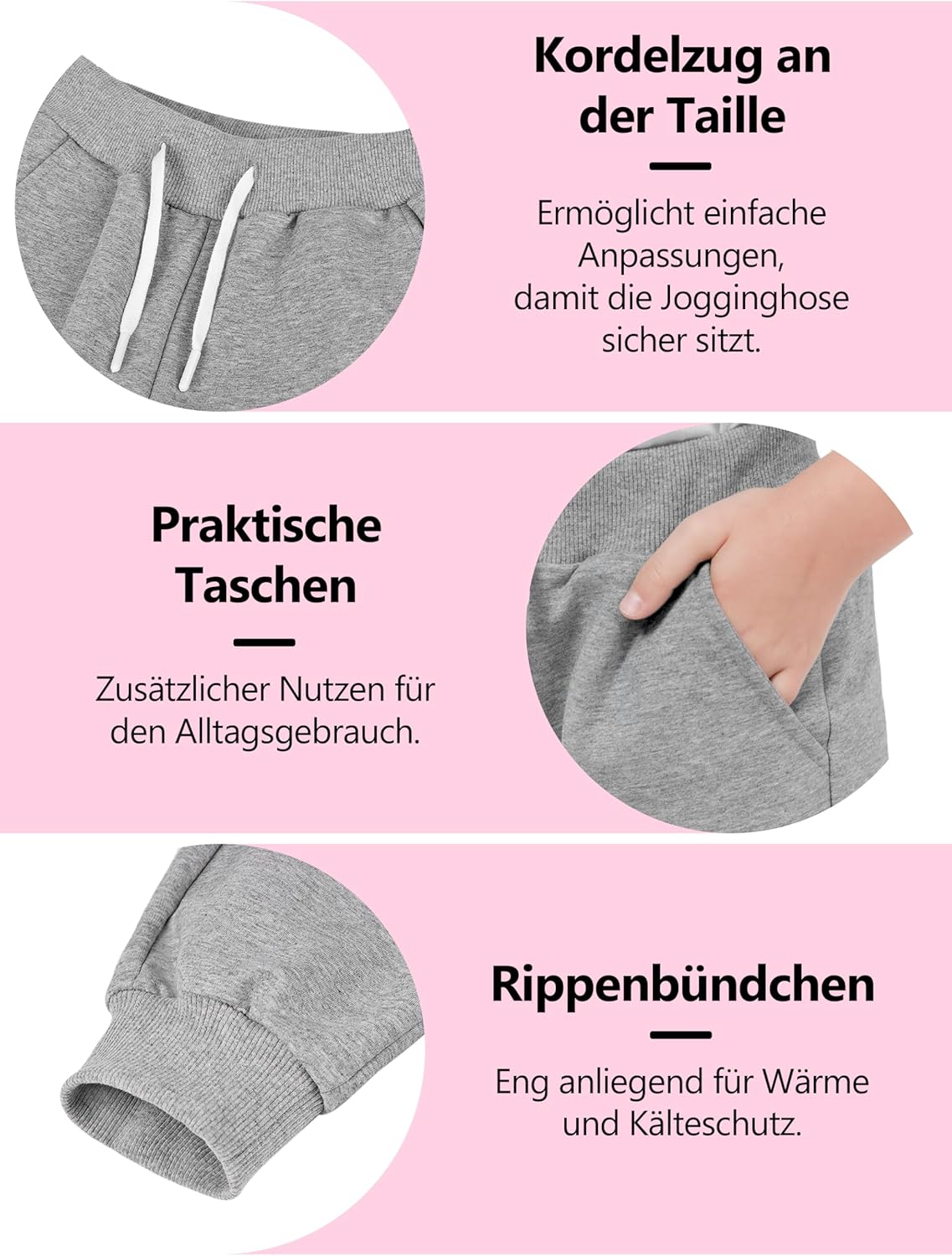 Thumbnail 3 de Ruisita 2er Pack Mädchen Jogginghose – Bequeme Baumwoll-Jogginghose für Kleinkinder (Größen 2–6 Jahre)