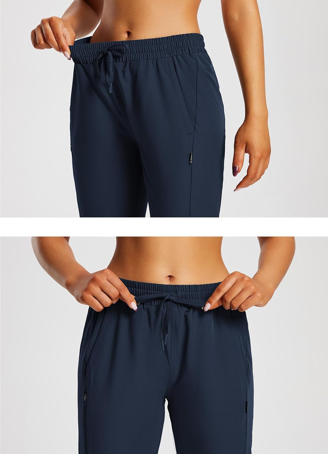 Detalle 2 de Baleaf 15/17" Women's Hiking Shorts: Bermuda Long, Quick-Dry with 3 Pockets