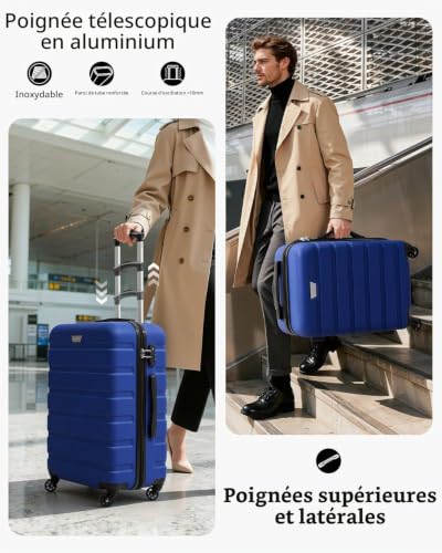 Detalle de COOLIFE Valise cabine 56 cm, 38 L en PC+ABS, roues pivotantes à 360°