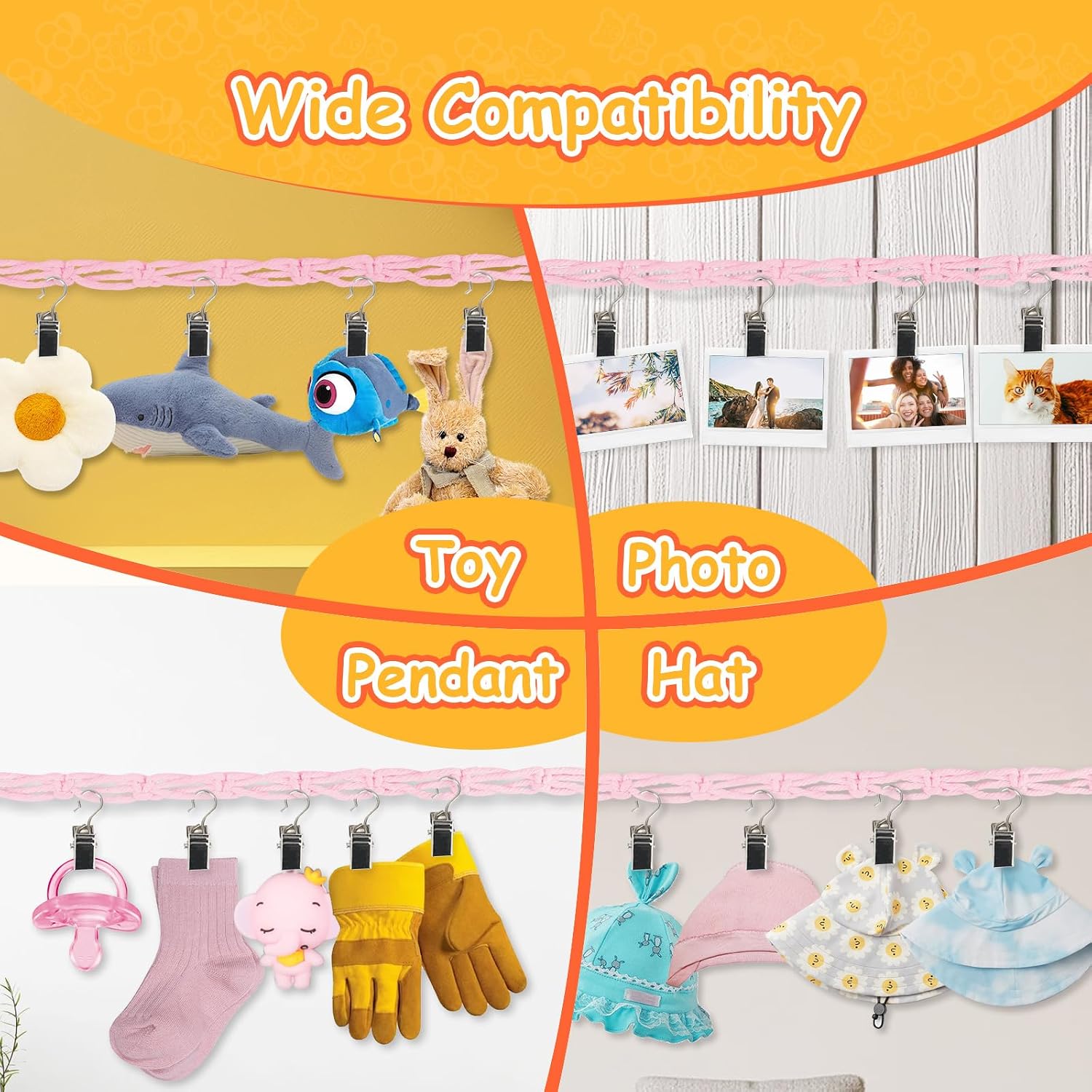 Detalle de Munzong Stuffed Animal Storage Chain 80-Inch