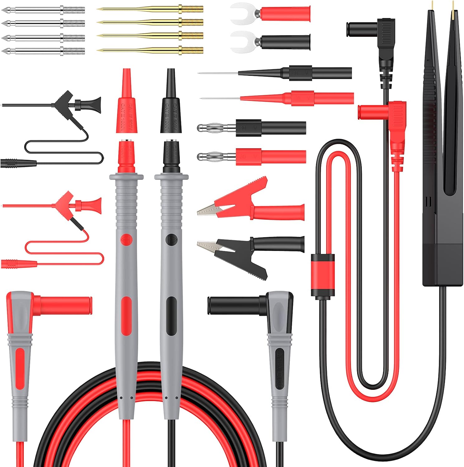 Detalle de Proster PST175b 21-in-1 Multimeter Test Lead Kit with Crocodile Clips
