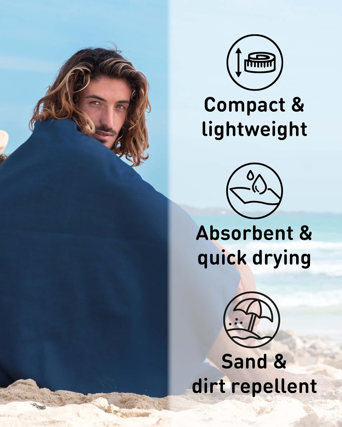 Detalle 2 de Fit-Flip Microfibre towel compact quick-dry towel 🧖
