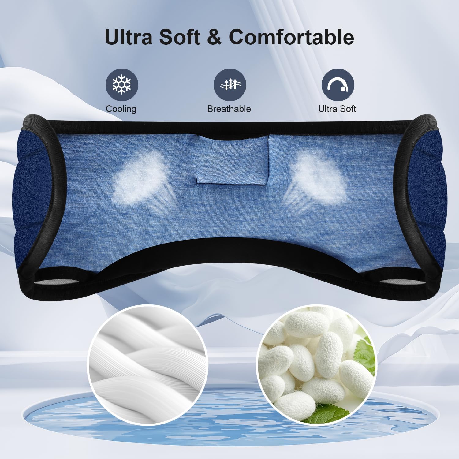 Detalle de MUSICOZY Sleep Mask Headphones with 16 hrs