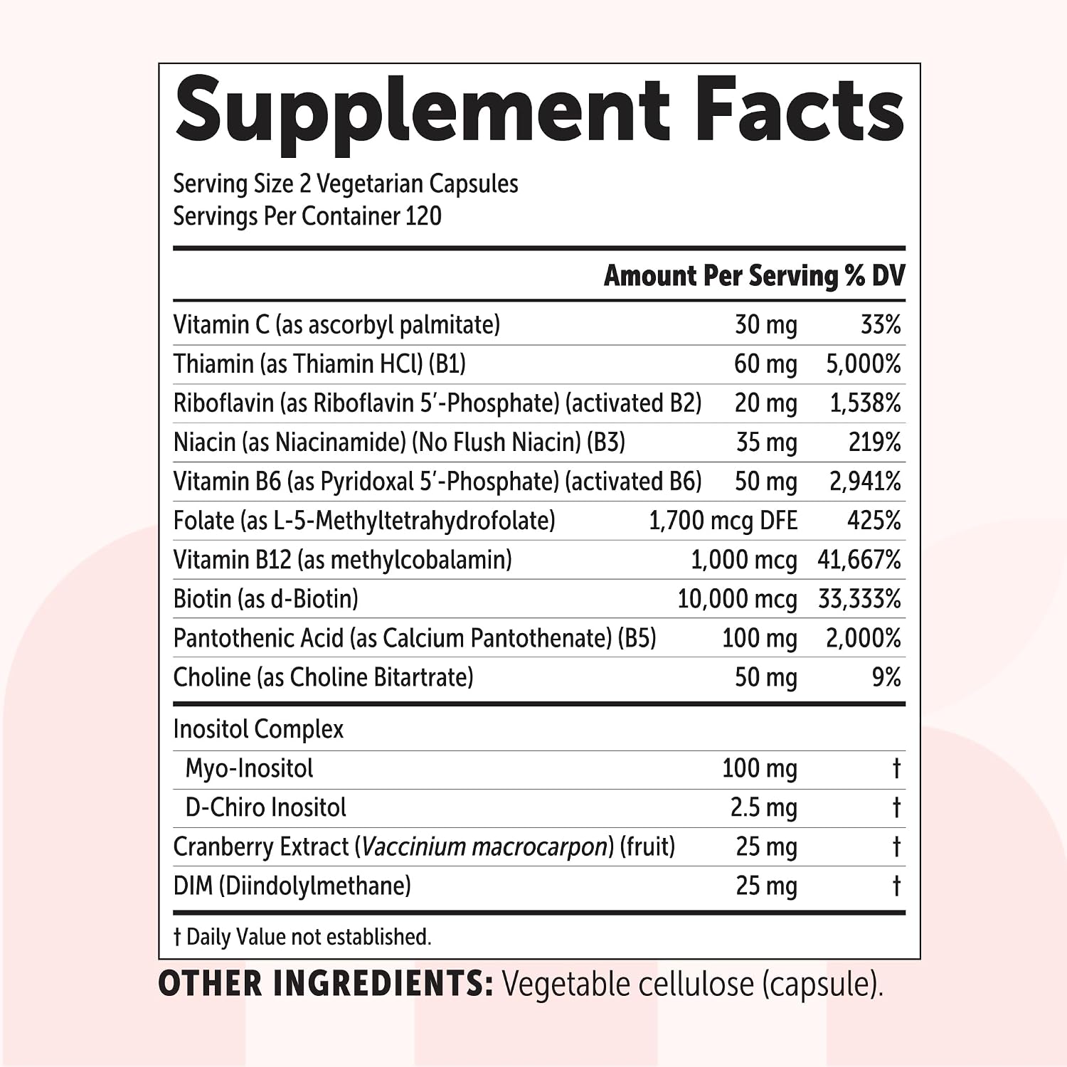 Detalle de Micro Ingredients Methylated B Complex, 240 Vegetarian Capsules