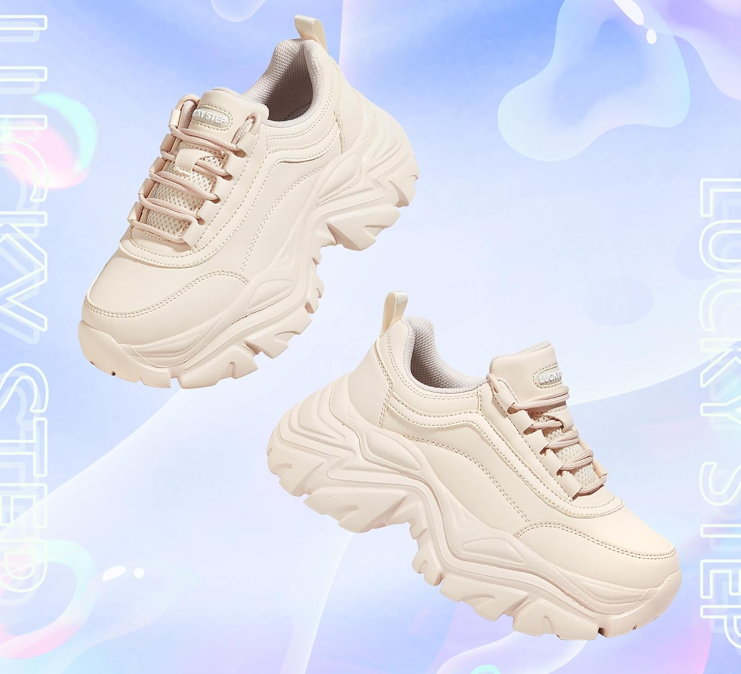 Thumbnail 5 de LUCKY STEP Chunky Turnschuhe für Damen – Plateau-Sneaker mit Memory-Schaum-Einlage