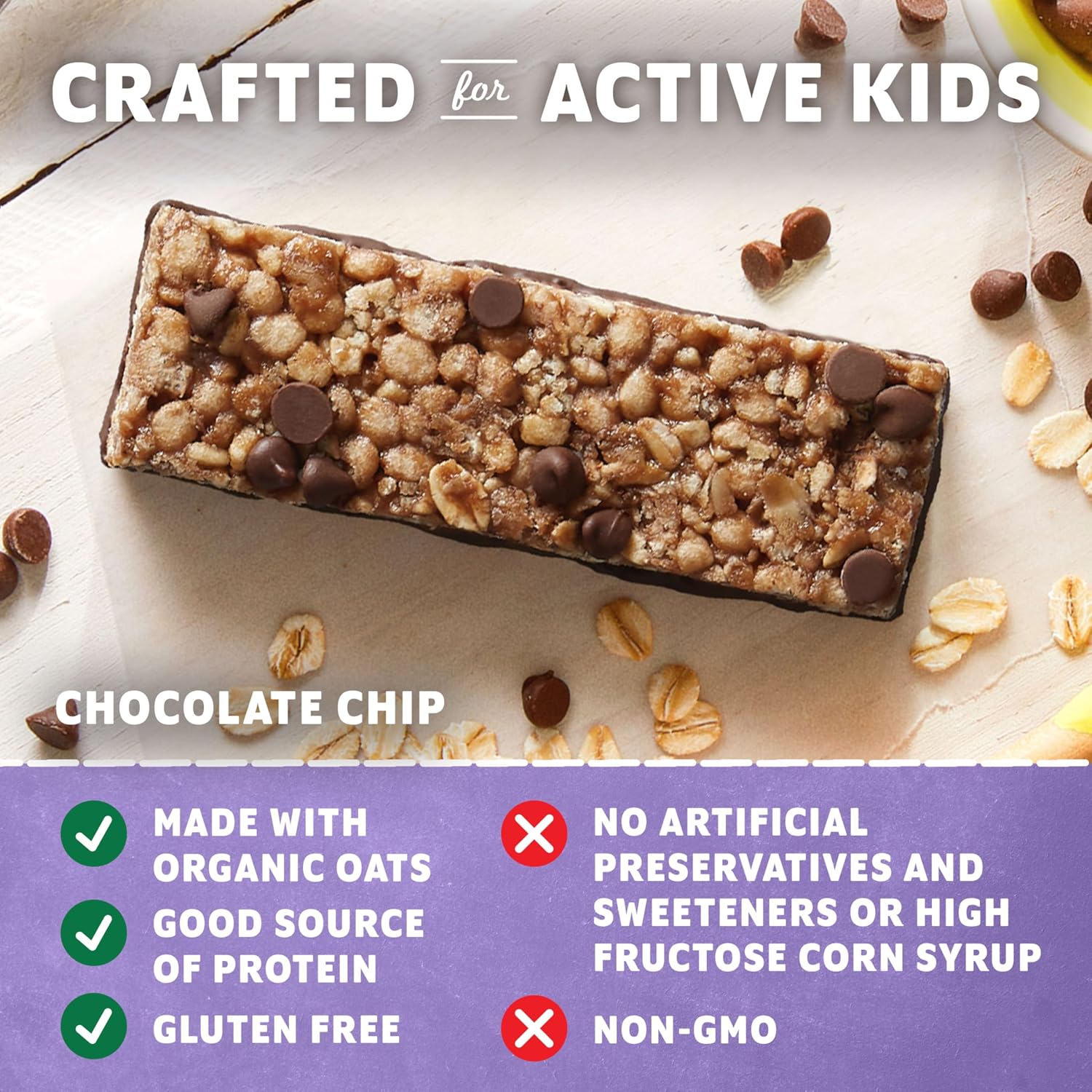 Thumbnail 4 de CLIF Kid Zbar Protein Chocolate Chip Snack Bars, 5g Protein, Gluten Free, 15 Count