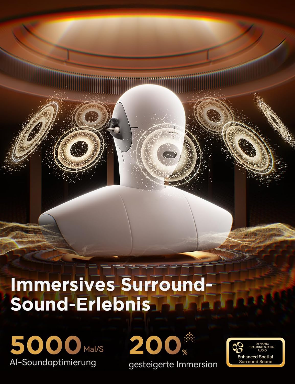 Thumbnail 5 de JOYROOM OE3 ClipBuds Open-Ear Bluetooth-Kopfhörer mit 30h Laufzeit, ENC und IPX4