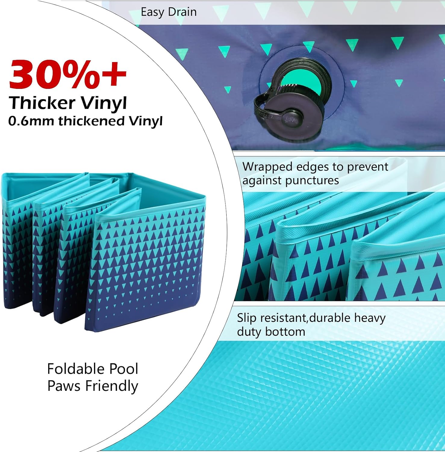 Thumbnail 4 de Jasonwell Foldable Dog Pool 63-Inch