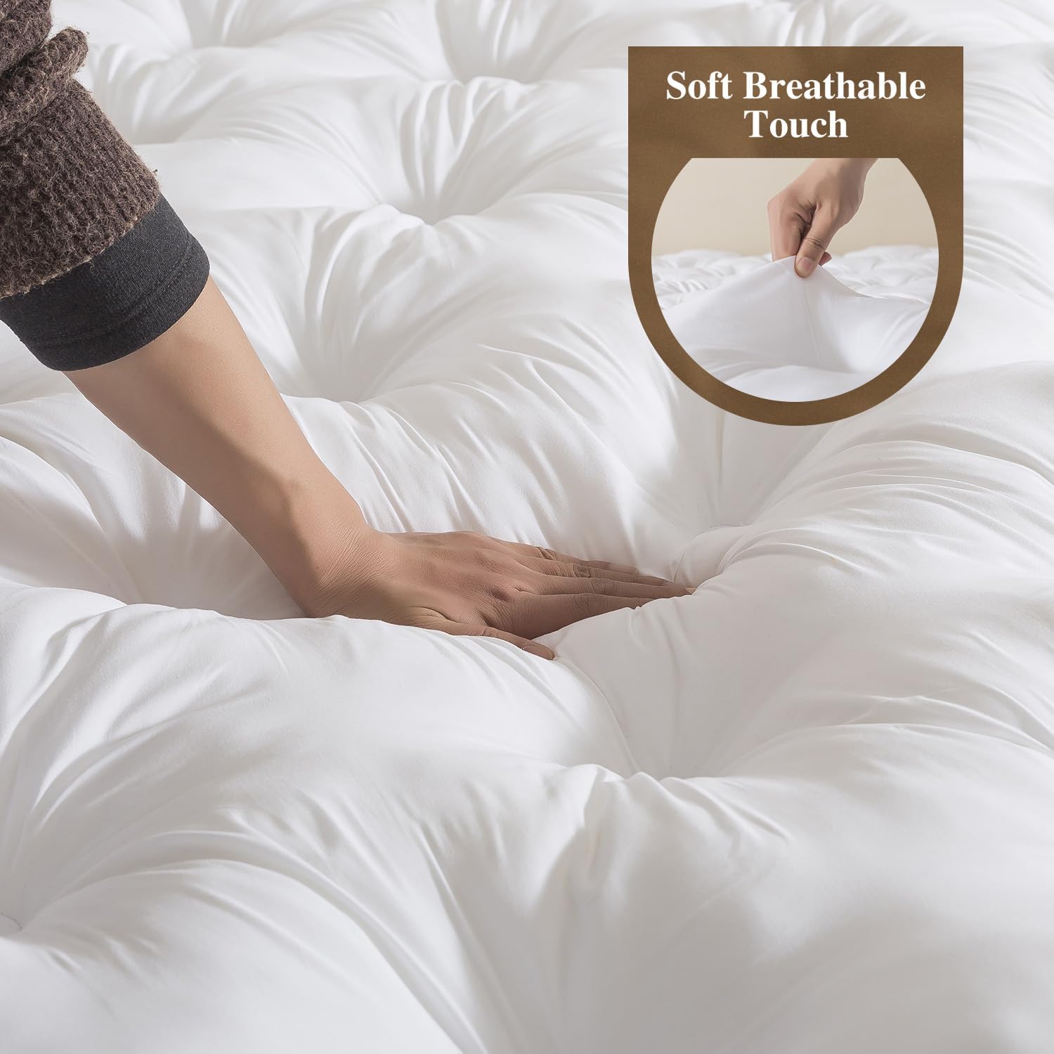 Thumbnail 2 de WhatsBedding Memory Foam Mattress Topper, King