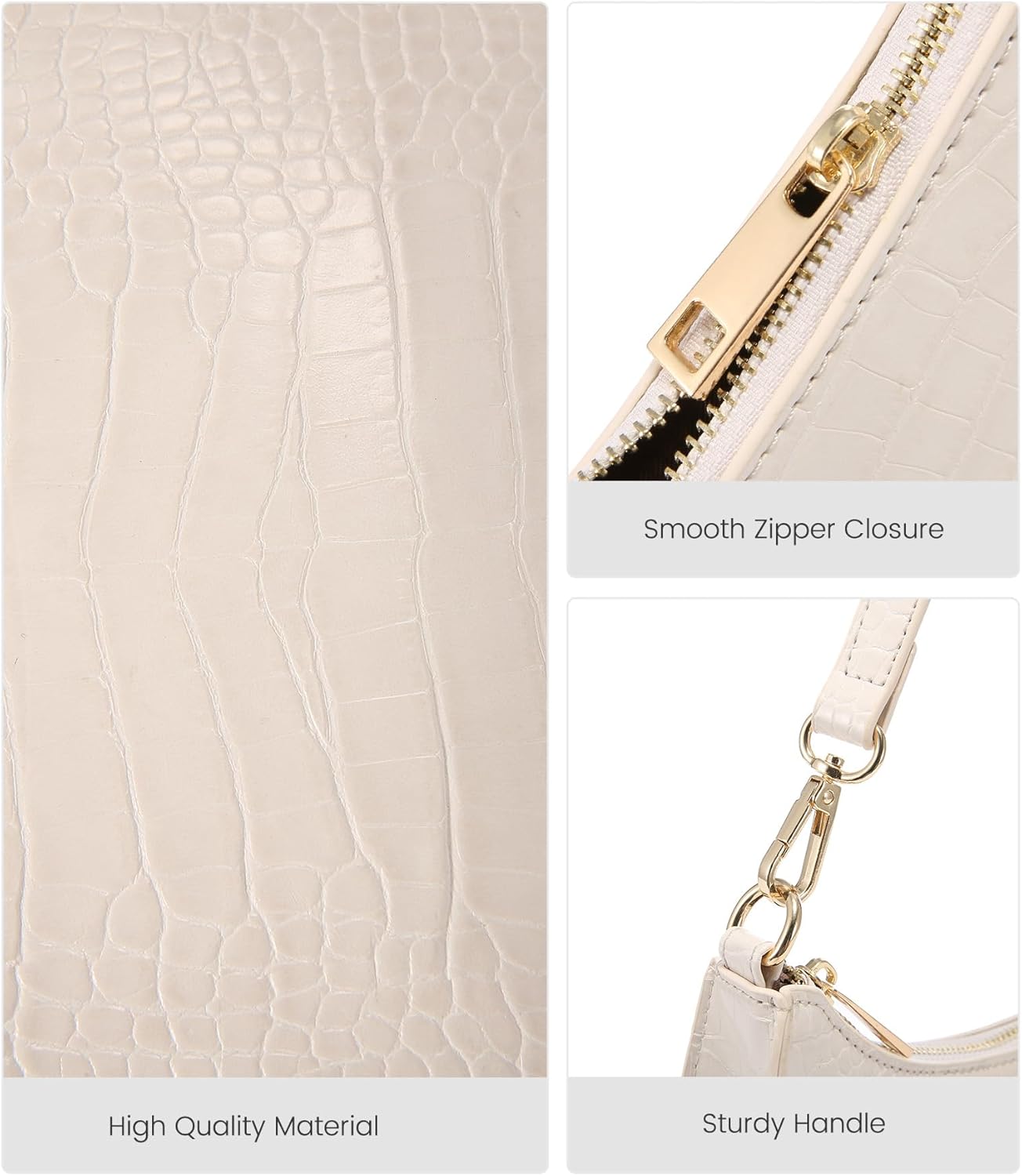 Thumbnail 4 de LOVEVOOK Damen Handtasche Klein Umhängetasche – Crocodile-Muster, Rot