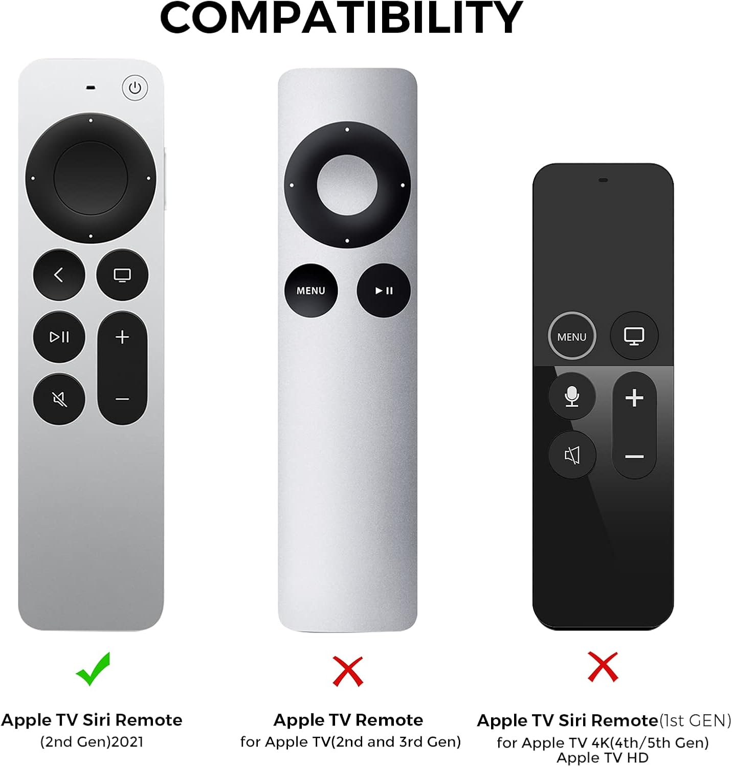 Thumbnail 1 de AhaStyle Protective Case for 2021 Apple TV Siri Remote (2nd Gen) – Midnight Blue