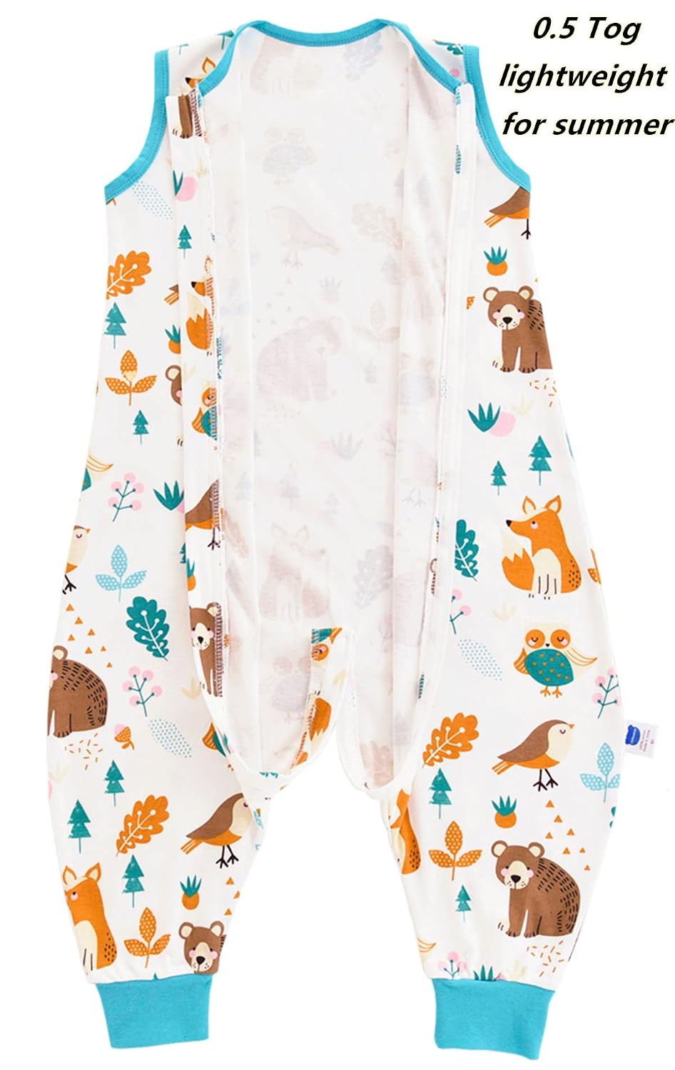 Thumbnail 6 de Chilsuessy Baby Schlafsack Sommer mit Füßen 0.5 Tog – 100% Baumwolle, Waldtiere, 70–100 cm