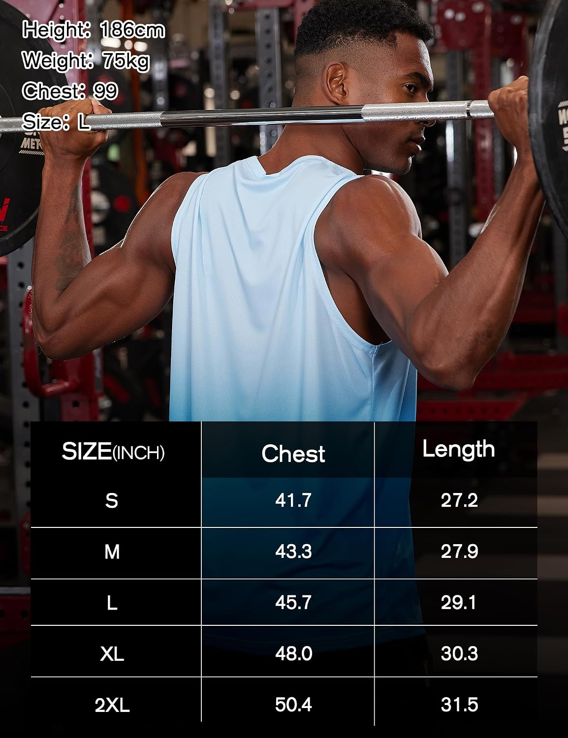 Thumbnail 5 de LUWELL PRO 3 Pack: Men's Tank Top Vest – Quick-Dry, Breathable Training Tees