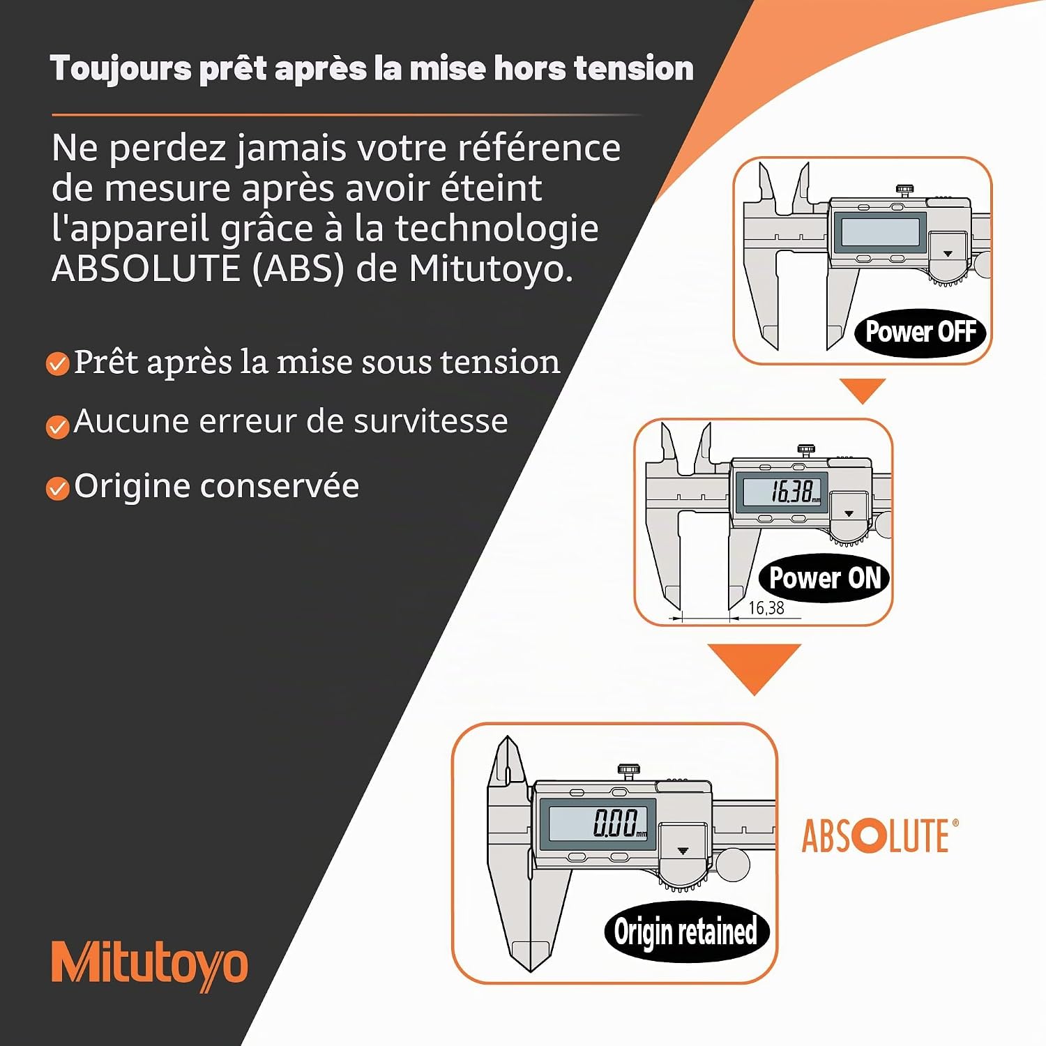 Thumbnail 4 de Mitutoyo Pied à Coulisse Digimatic AOS 0–150 mm, lecture 0,01 mm, sortie de données
