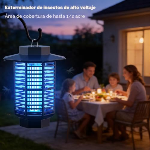 Detalle 2 de Lámpara Antimosquitos Eléctrica 4200V 18W DPBOQUBDJ: eficaz, silenciosa y resistente al exterior