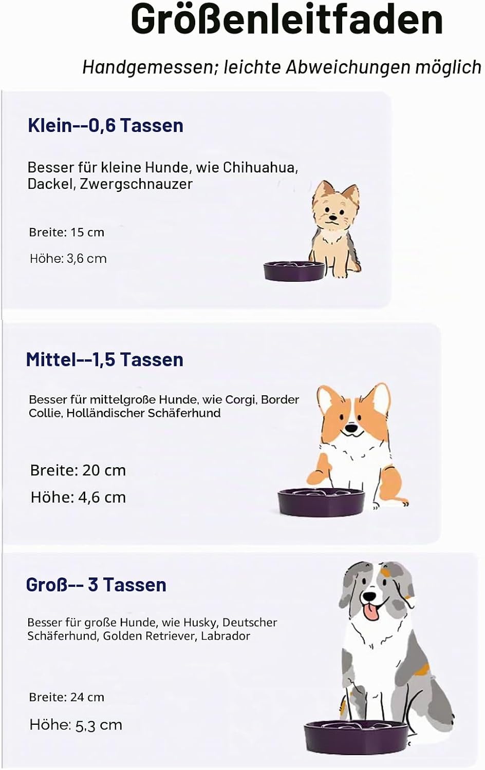 Thumbnail 4 de LE TAUCI Keramik Hundenapf – Langsame Fütterung mit Labyrinthmuster, S–350 ml, rutschfester Keramiknapf (Lila)