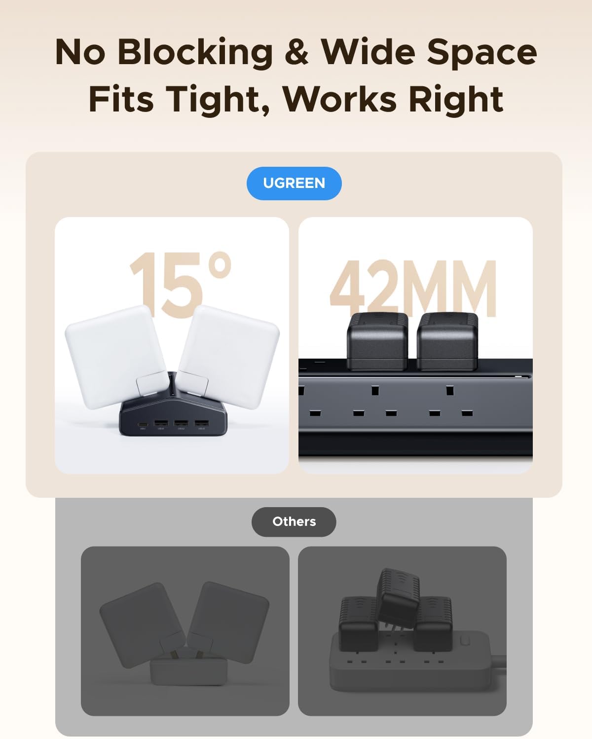 Thumbnail 4 de UGREEN Extension Lead with USB Slots