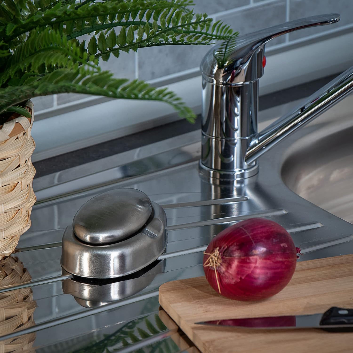 Thumbnail 1 de COM-FOUR® sapone antiodore in acciaio 2 pezzi