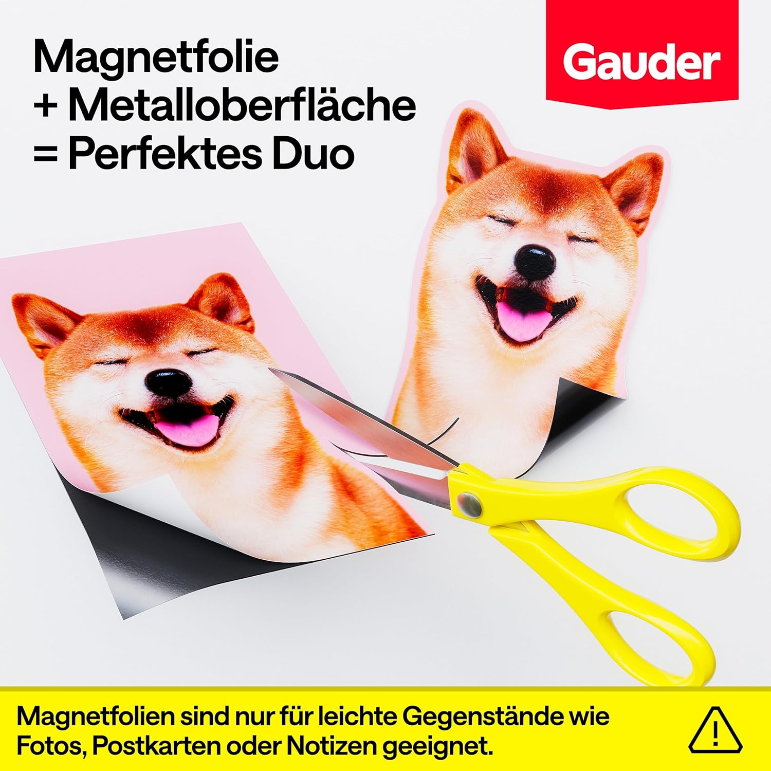 Thumbnail 4 de GAUDER Magnetfolie selbstklebend stark (5 Stück, 153 x 102 mm) – zuschneidbare Magnetmatte für Fotos, Basteln & Stanzschablonen
