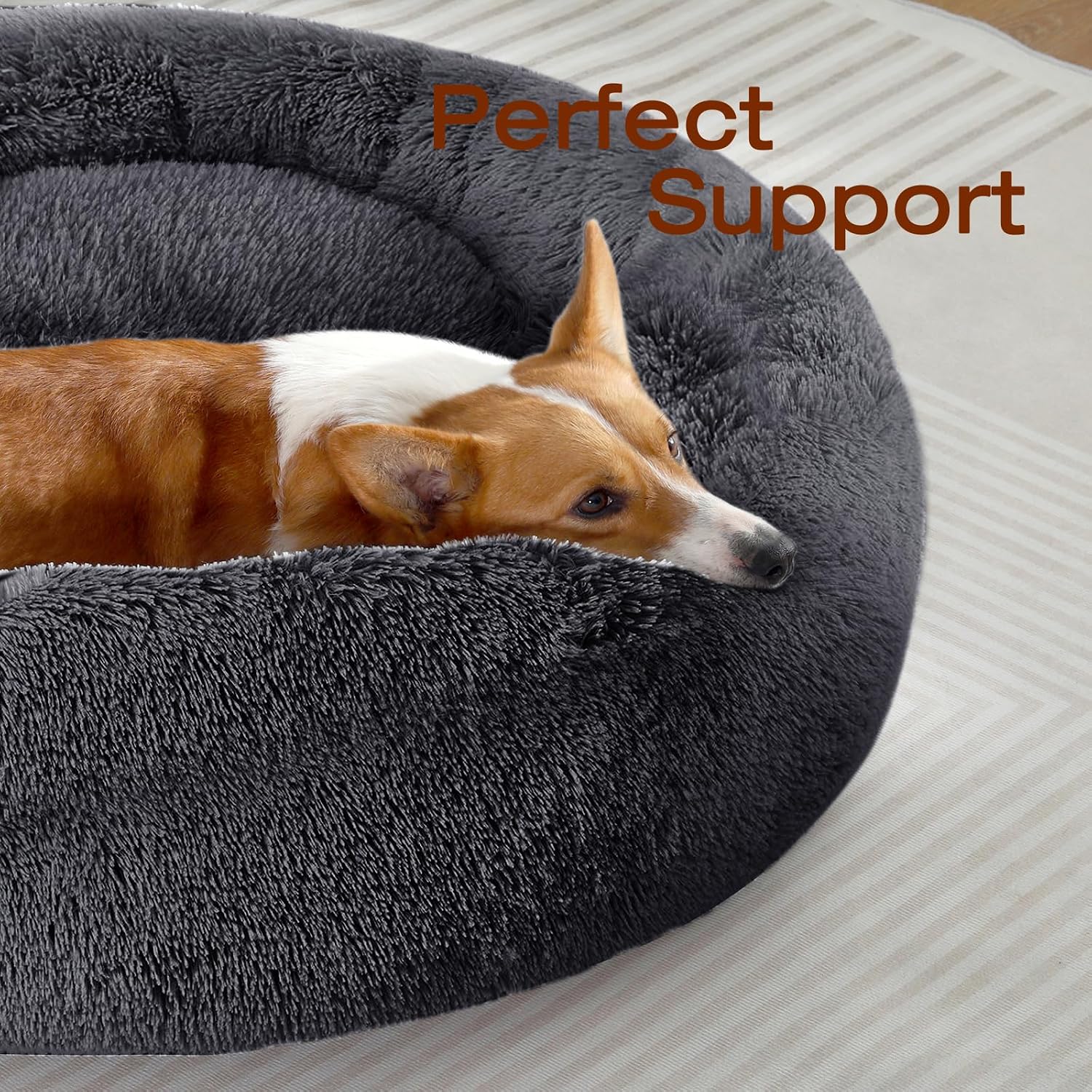 Detalle de JOLLYVOGUE Donut Dog Bed 20-inch