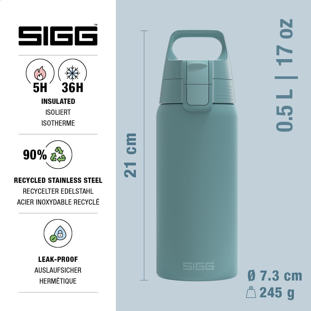 Thumbnail 1 de Sigg Shield Therm One Isolierte Trinkflasche – 0,5–1,0 L, auslaufsicher, spülmaschinenfest