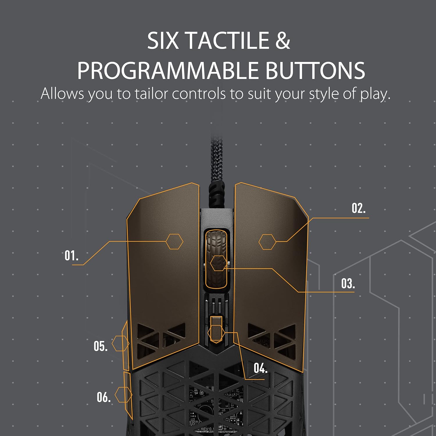 Thumbnail 6 de ASUS TUF Gaming M4 Air Wired Gaming Mouse (16,000 DPI, IPX6, 6 programmable buttons)