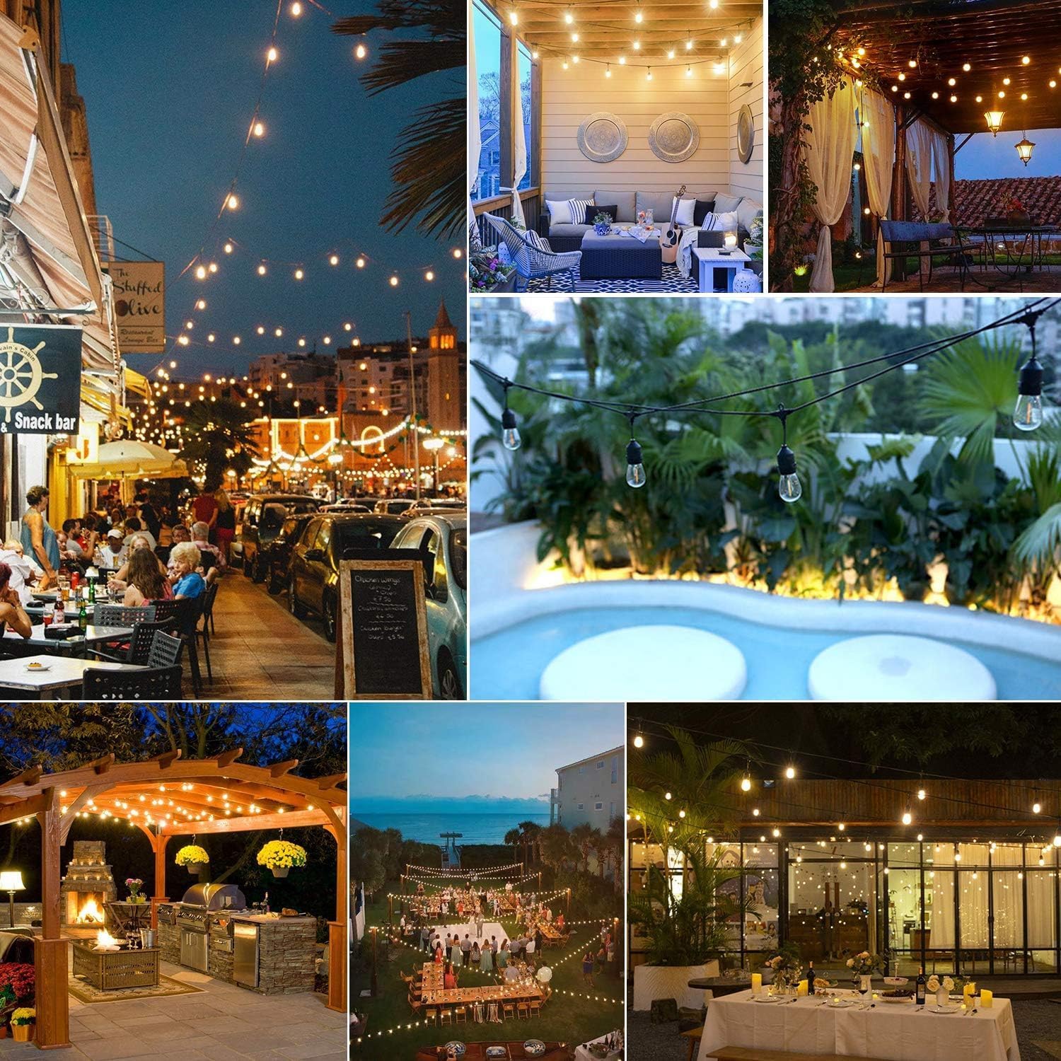 Thumbnail 2 de ZOTOYI 150FT S14 Outdoor String Lights: Weatherproof Festoon Lighting for Gardens and Events