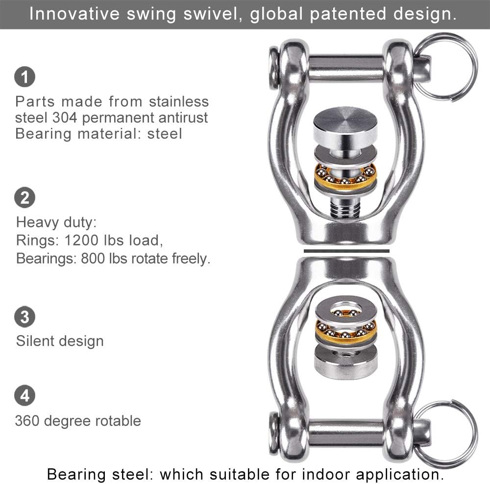 Detalle 2 de BeneLabel Swing Swivel with Bearing 360° ⛓