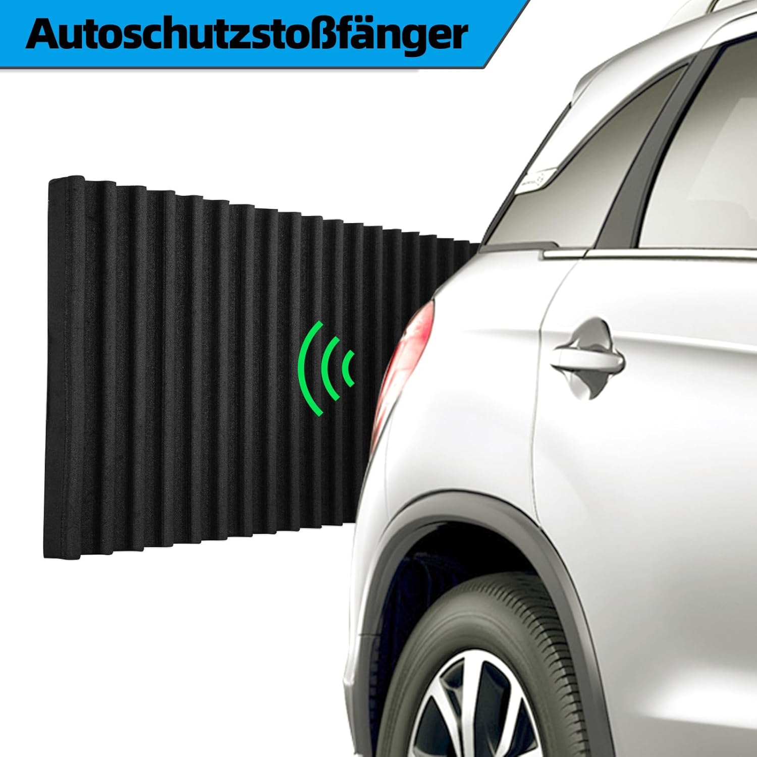 Thumbnail 2 de Spurtar Garagen-Wandschutz & Kantenschutz selbstklebend (Wandschutzfolie) für Tür- und Wandkanten, Schwarz – 2 m x 20 cm x 1,5 cm