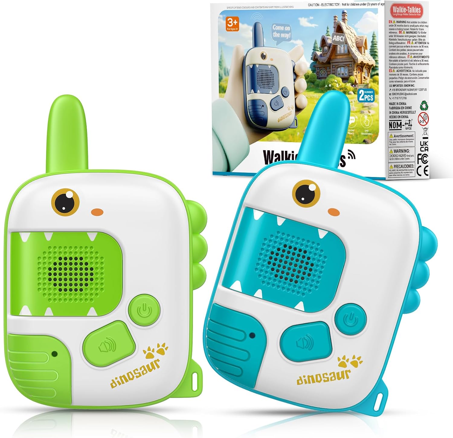 Detalle de Walkie talkie dinosaurio para niños 3–8 años
