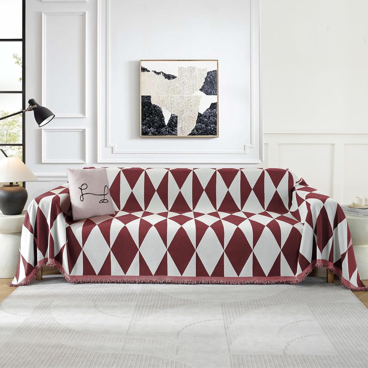 Thumbnail 1 de Ystyle telo copridivano 4 posti 180x380 cm in poliestere antimacchia, universale quattro stagioni con braccioli