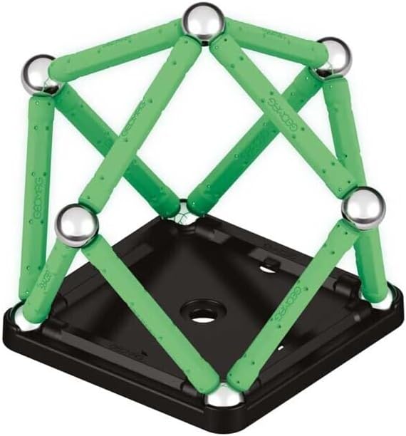 Detalle de Geomag Magnetic Constructions With Glow Effect, 25-Piece Glow Set