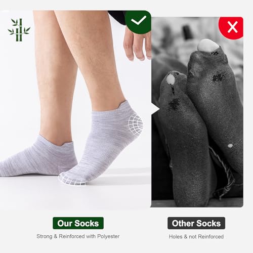 Detalle de Niorasen Bamboo Trainer Socks for Men & Women – 6 Pairs, Low Cut
