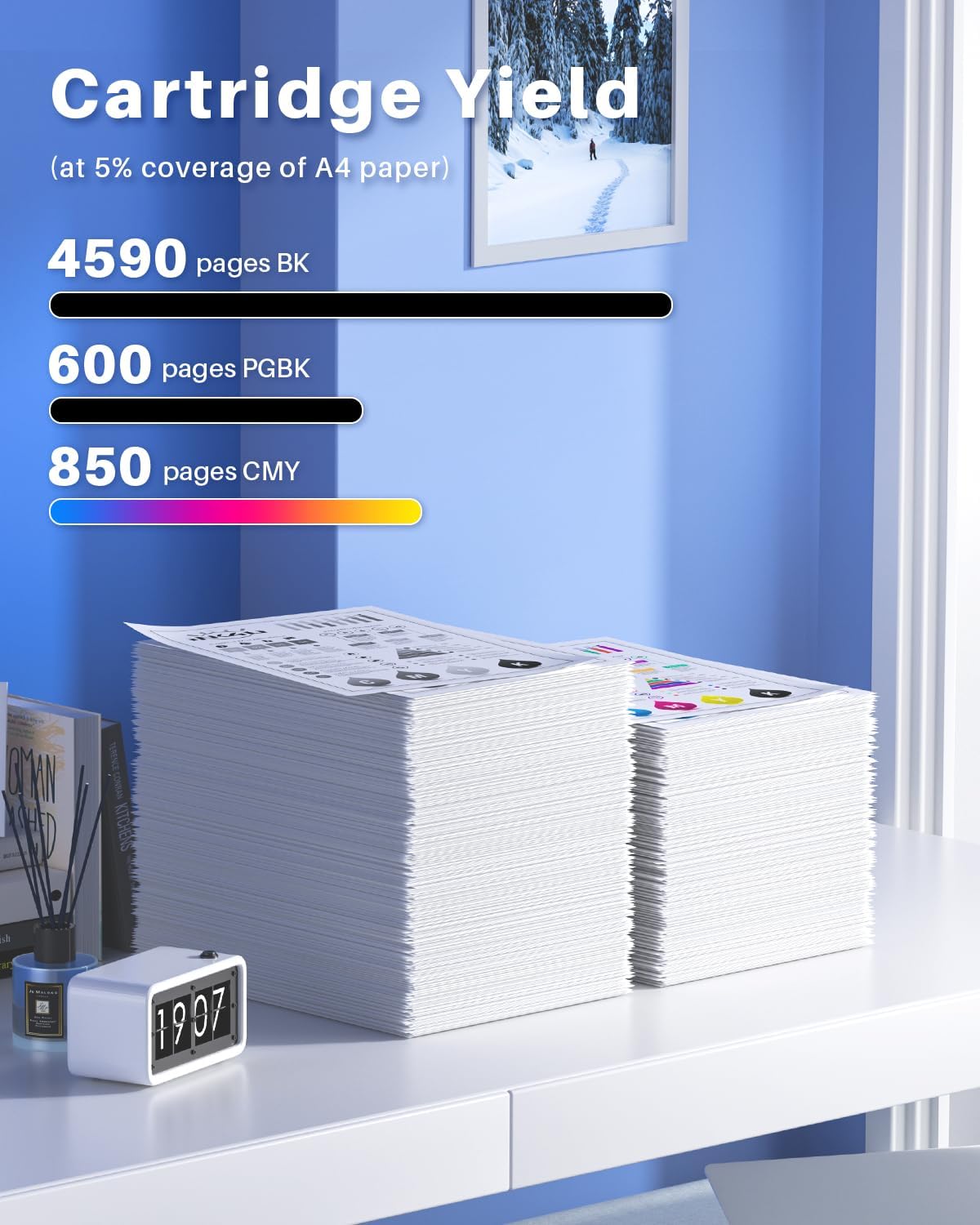 Detalle de INK4U cartucce compatibili PGI-580XXL e CLI-581XXL per Canon (serie TS/TR) – set da 5 pezzi
