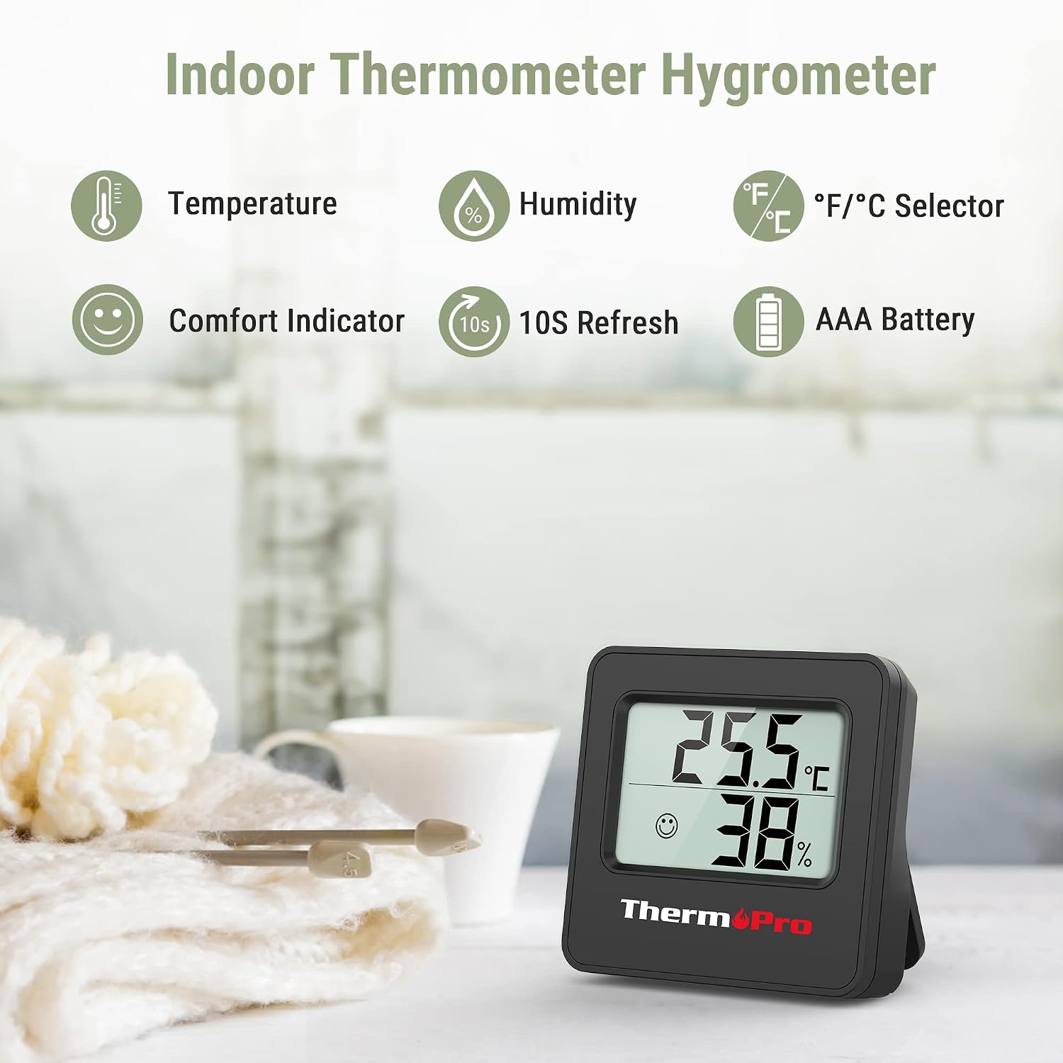 Detalle 2 de ThermoPro TP157 Igrometro digitale ±1°C 📟