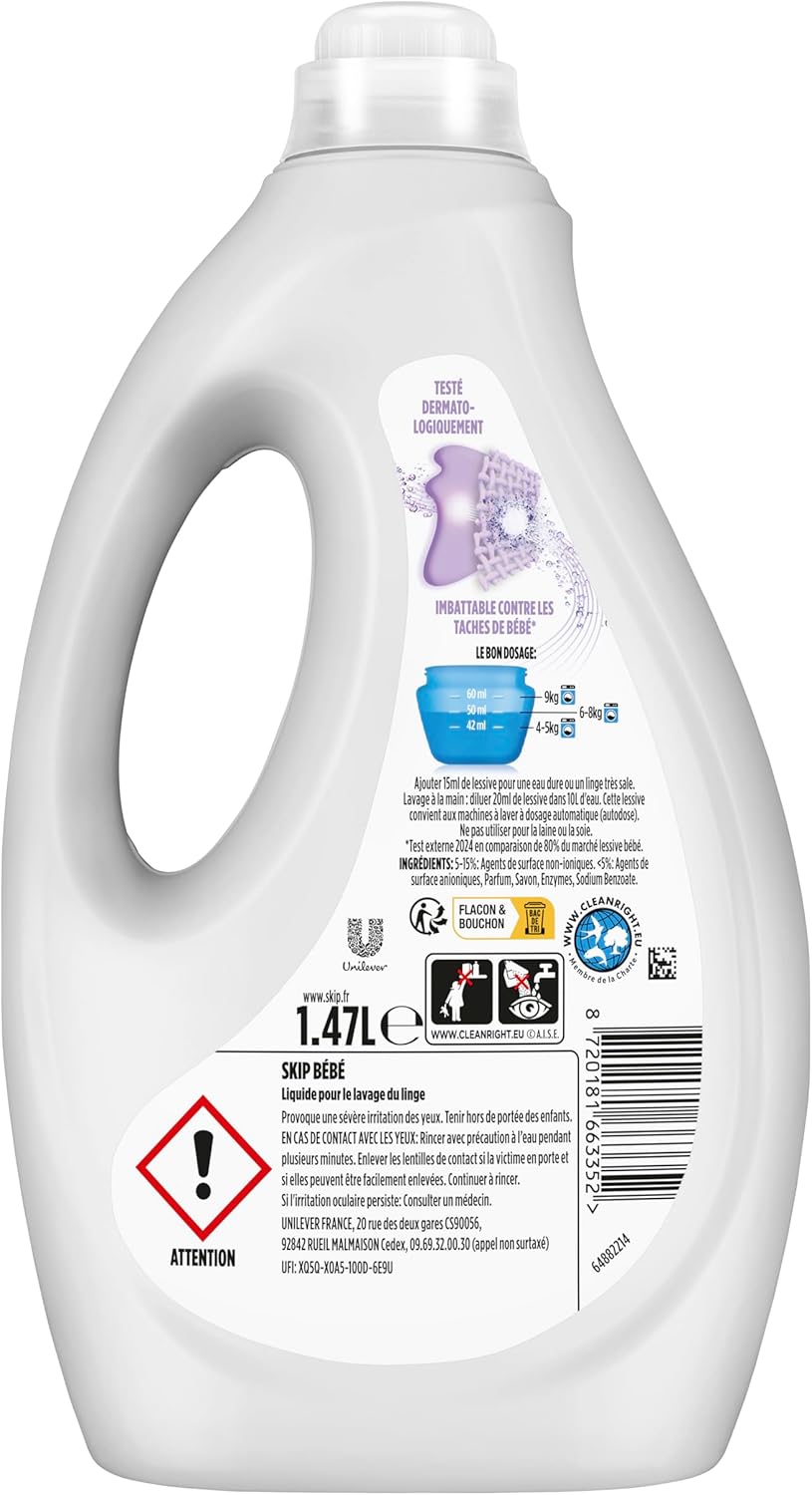 Detalle de Skip Lessive Bébé hypoallergénique 35 lavages