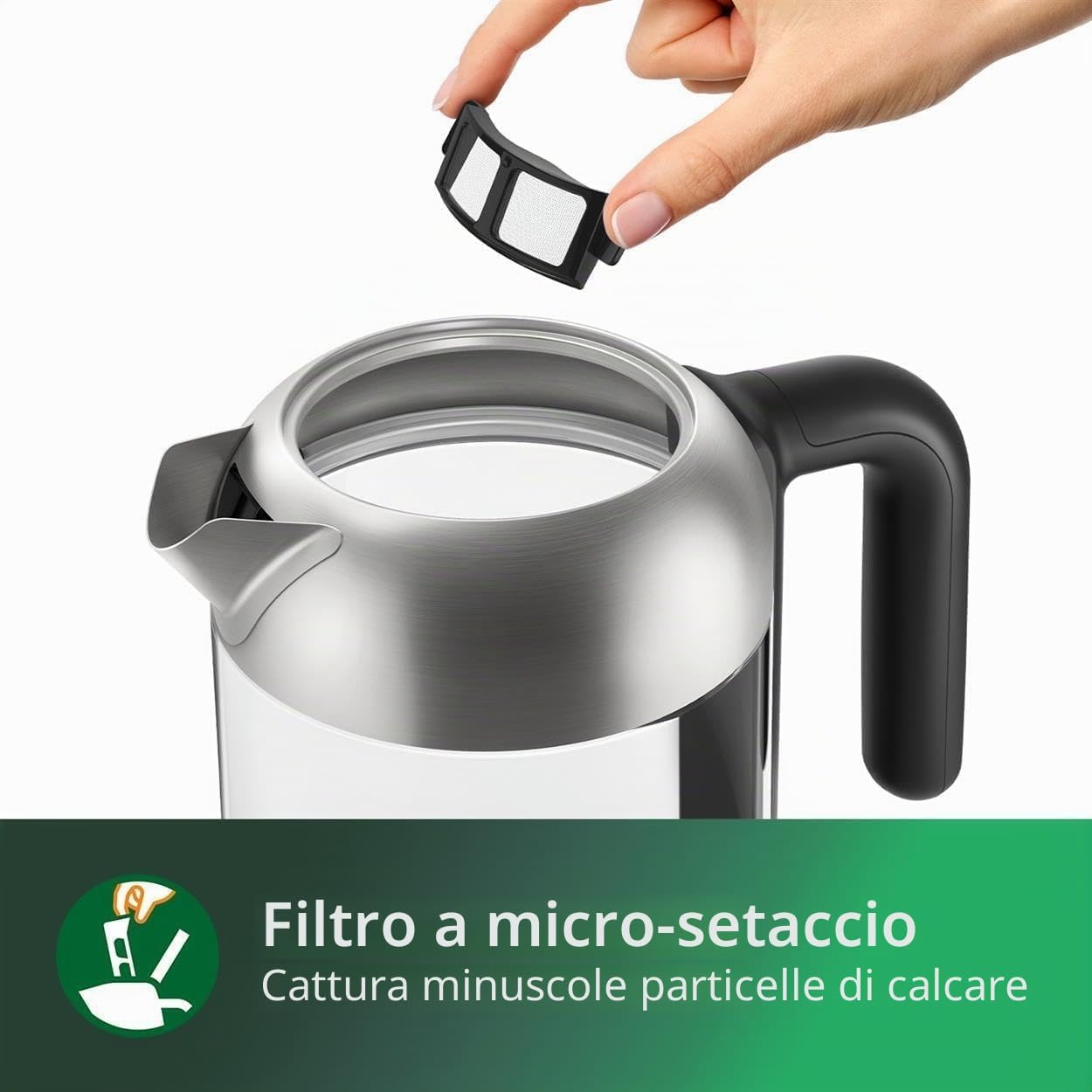 Detalle de Philips Bollitore Elettrico Serie 5000 HD9339/80 – 1,7 L, vetro elegante