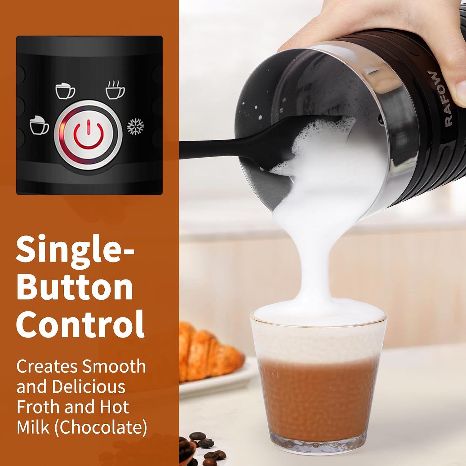 Thumbnail 2 de 4 In 1 Electric Milk Frother Steamer - 350ml/12oz, Hot & Cold Foam for Lattes, Cappuccinos, Macchiatos