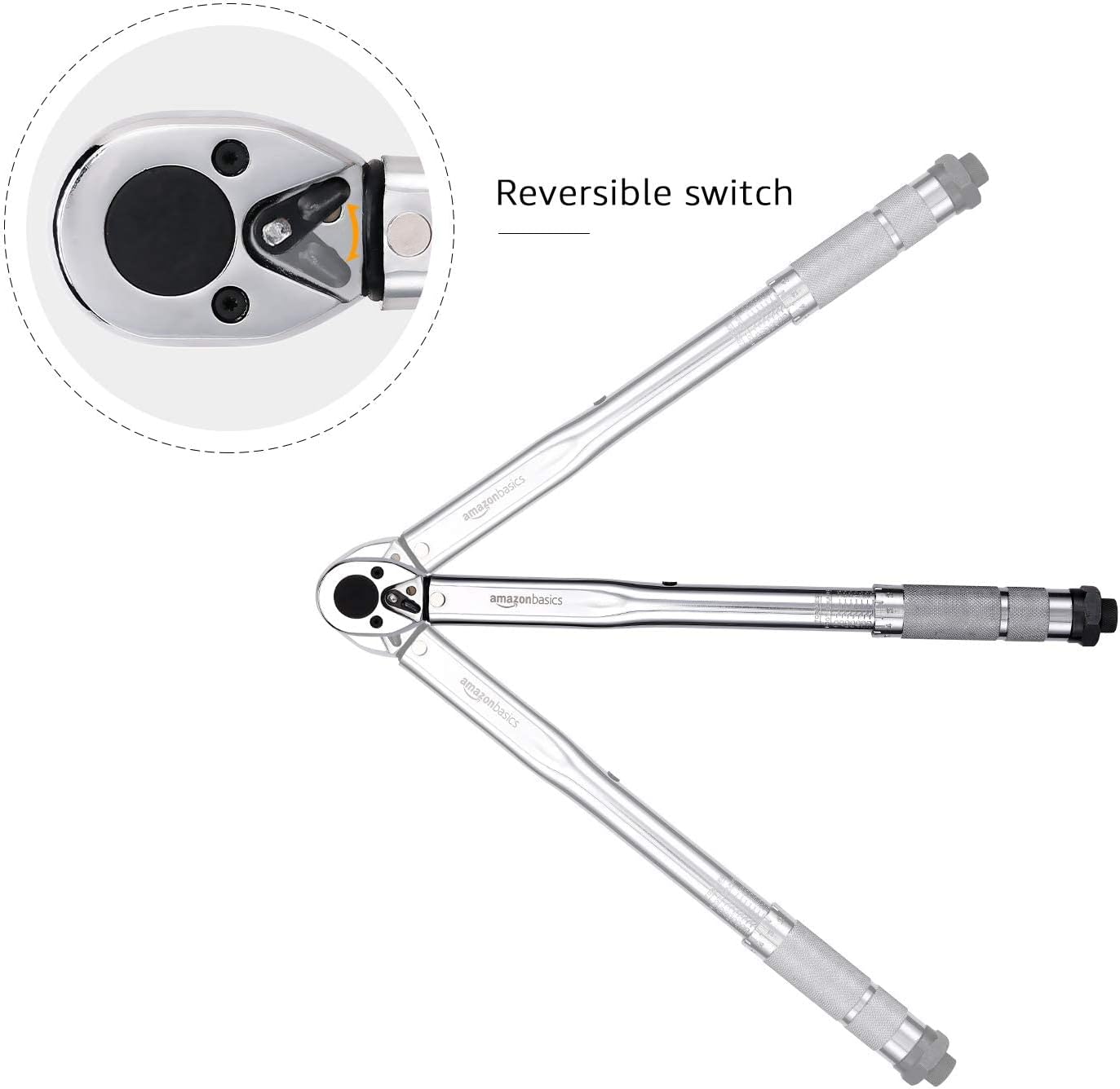 Detalle 2 de Amazon Basics Drehmomentschlüssel 3/8 Zoll, 20,4–108,5 Nm