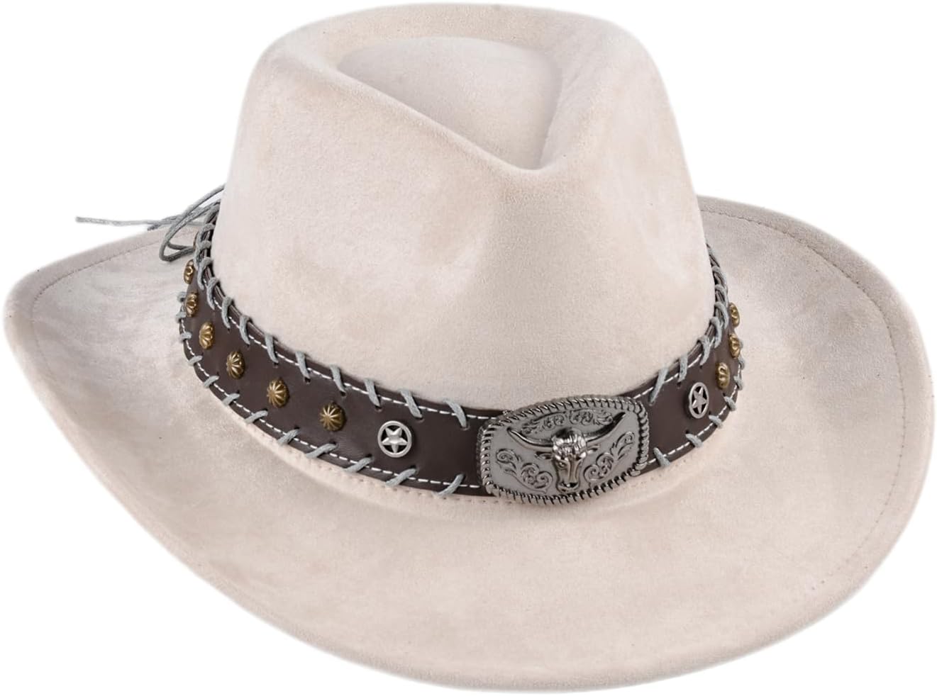 Thumbnail 2 de Aulivra Western Cowboy Hat for Men and Women – Suede Panama Style with Adjustable Fit