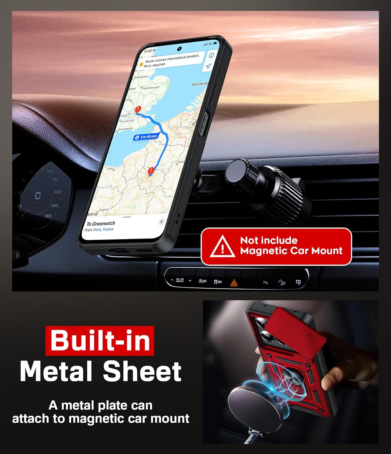 Thumbnail 5 de LeYi rugged case for Honor 400 Smart 5G with sliding camera cover, ring stand & screen protectors