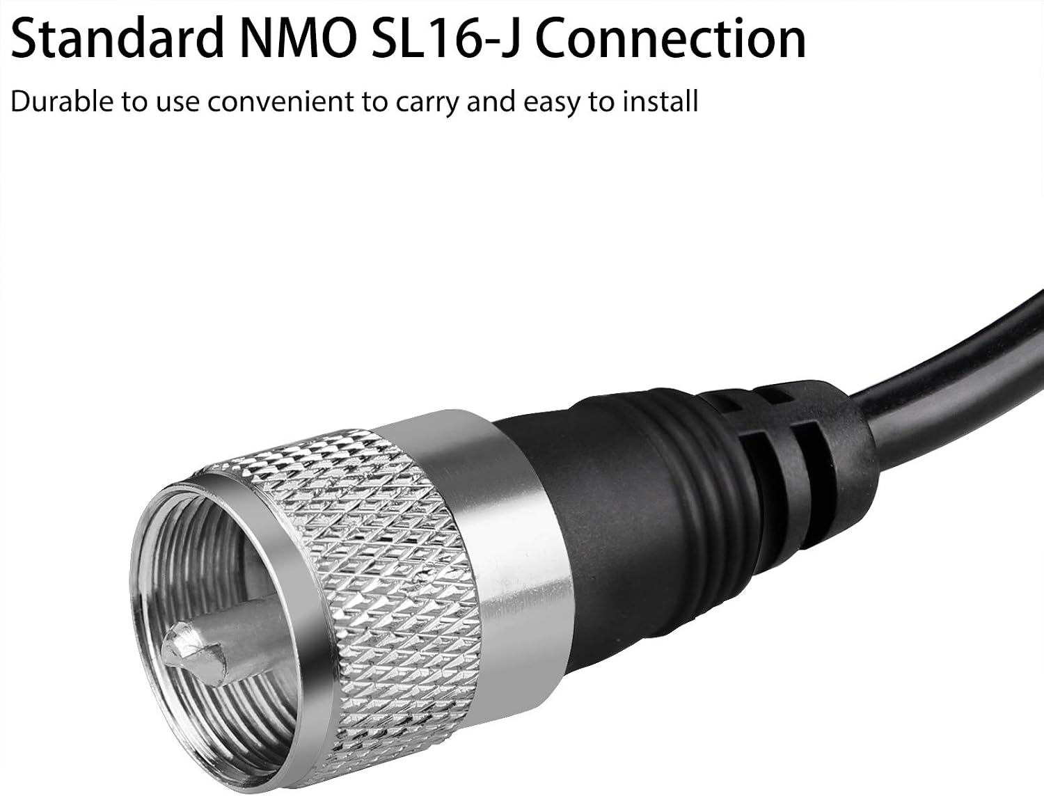 Detalle de Retevis MR200 NMO Antenne de Voiture Double Bande 2 m/70 cm pour bandes 144/430 MHz avec base magnétique et câble RG58