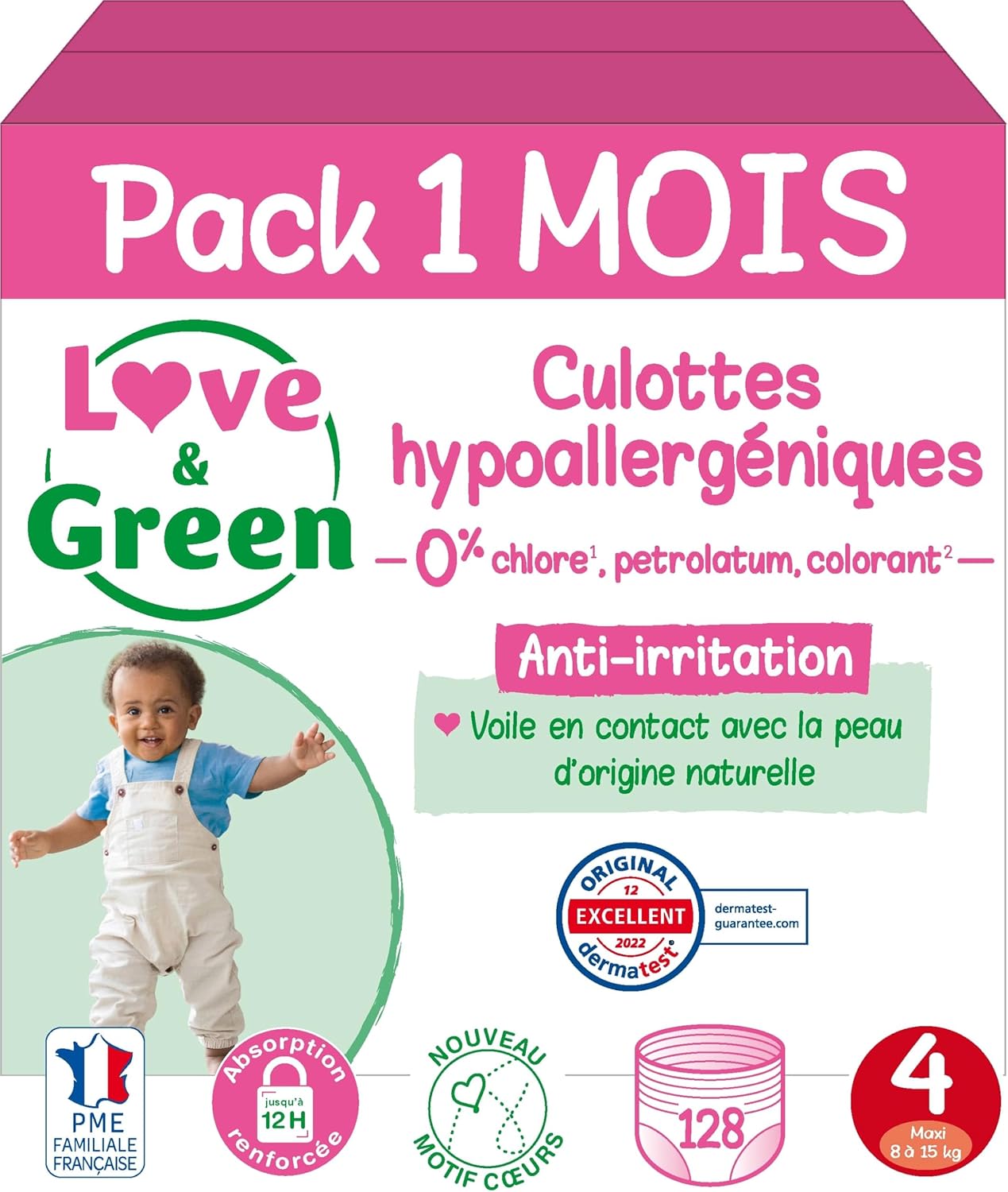 Thumbnail 6 de Love & Green Couches Culottes Saines et Écologiques Taille 6 (+16 kg) – Pack 1 mois (104 culottes)