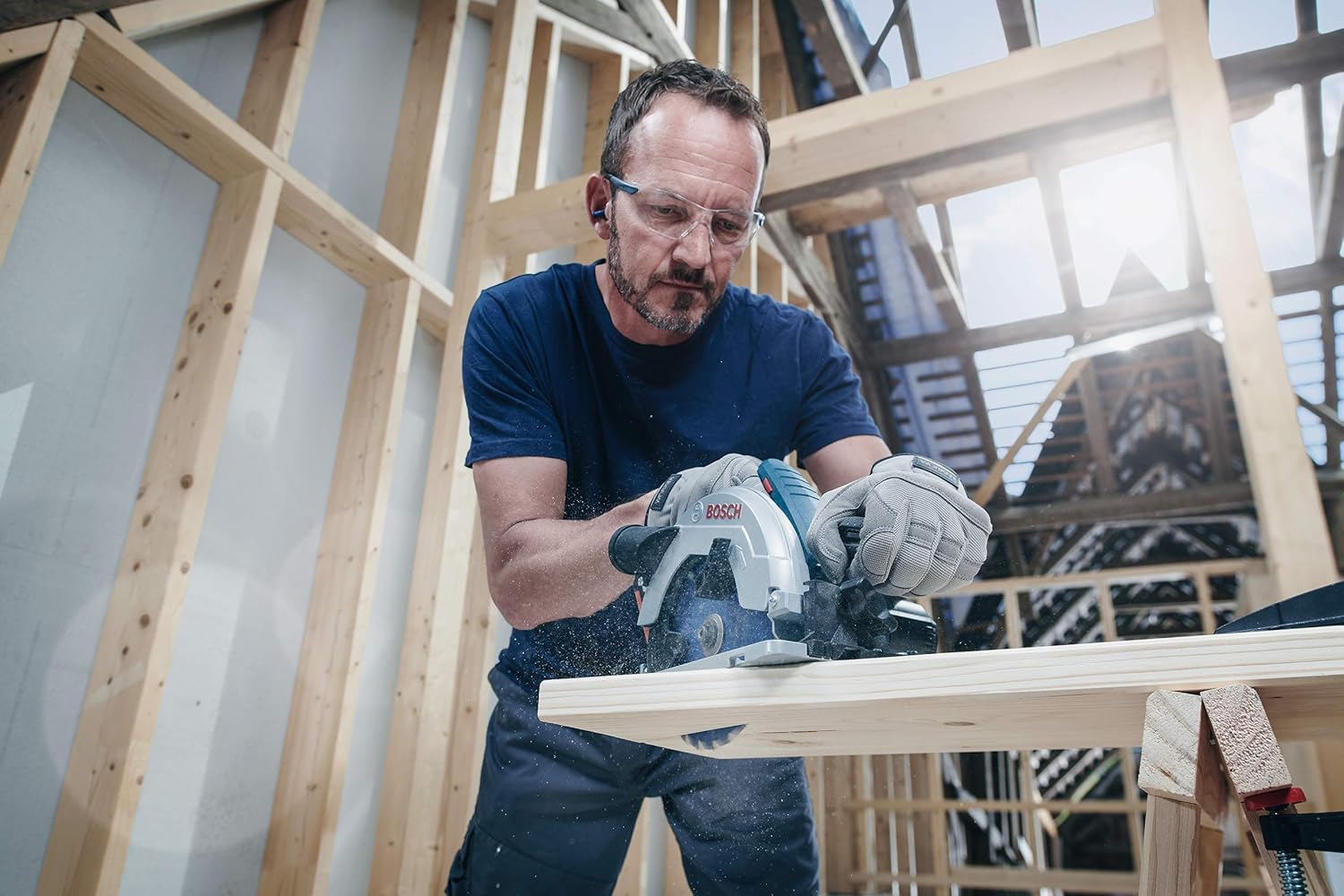 Detalle de Bosch Professional Expert Kreissägeblatt für Holz (Ø 190 x 30 x 1,5 mm, 48 Zähne) – passend für Akku-Hand- und Tauchkreissägen