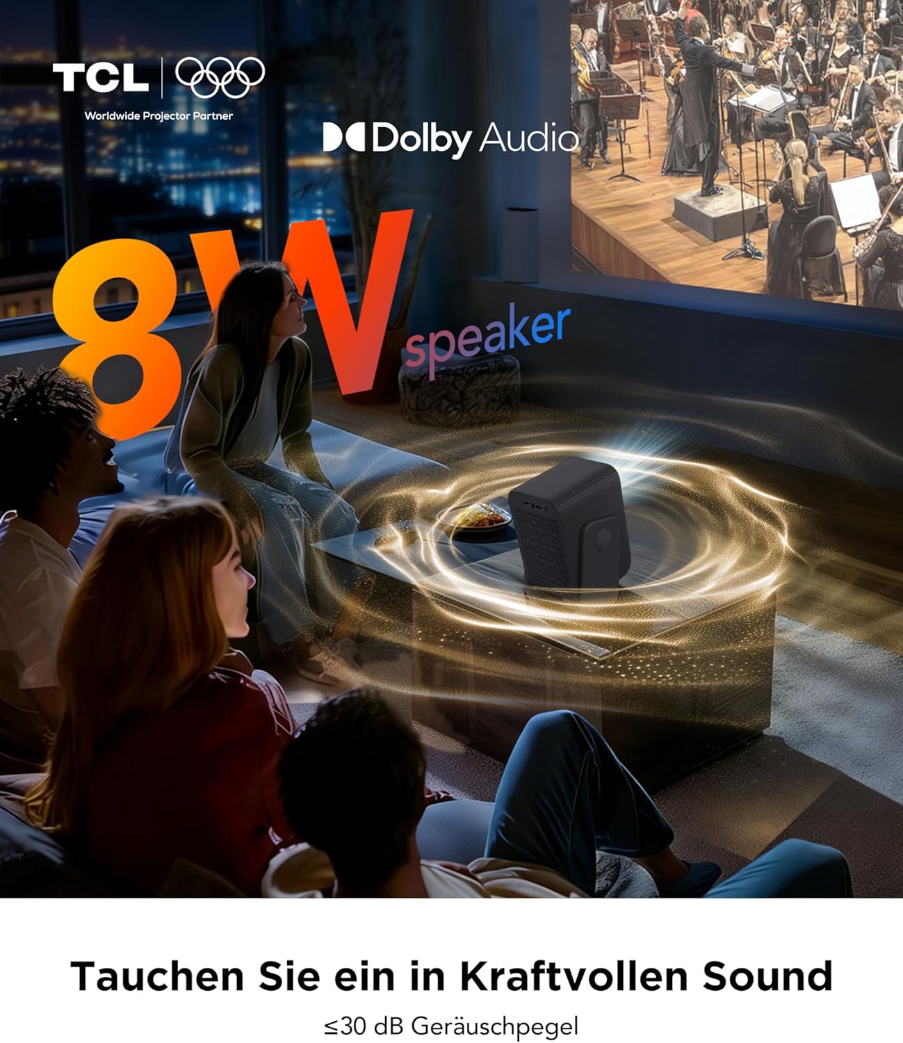 Detalle 2 de TCL C1 Mini Beamer 230 Lumen 4K kompatibel