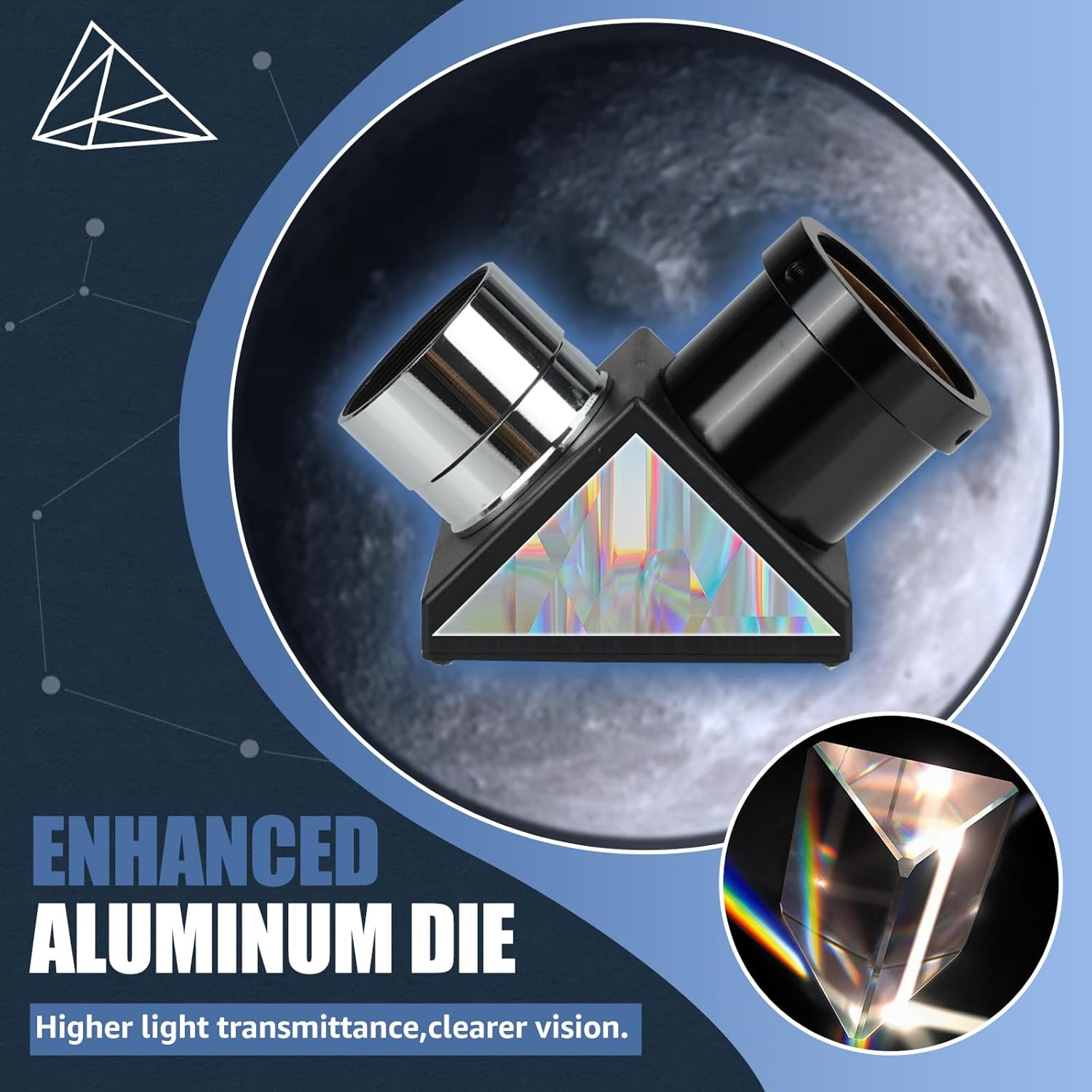 Detalle de SvBony SV221 Diagonal Télescope 1,25'' 45° — Prisme Diagonal Érecteur avec Anneau en Laiton