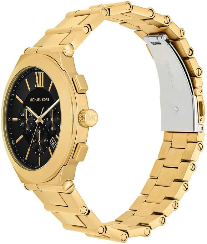 Detalle de Michael Kors Billie Watch for Men: Quartz Chronograph in Gold-Tone Stainless Steel