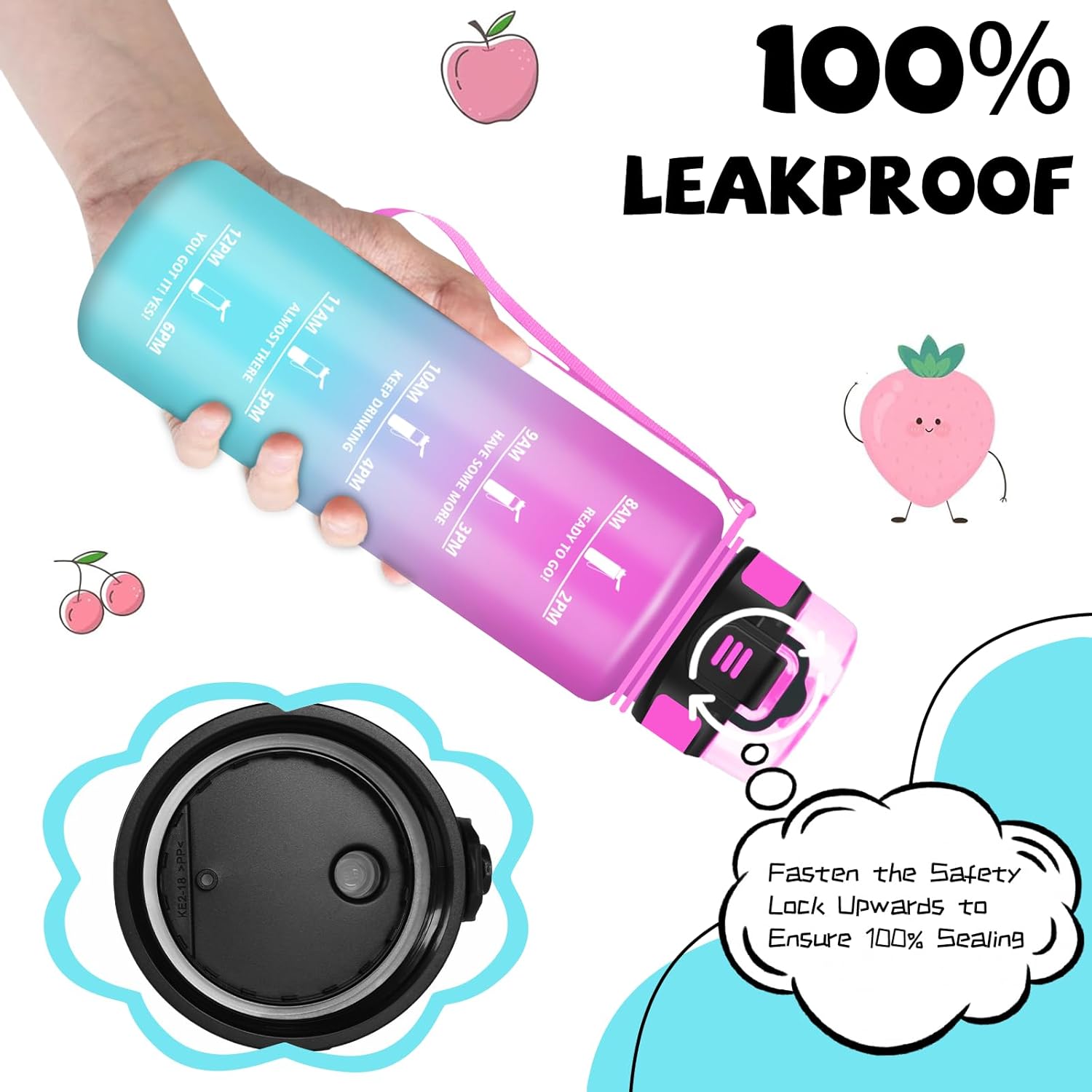 Thumbnail 4 de Botella Agua Infantil 500ml con Filtro y Tapa a Prueba de Fugas 🚰